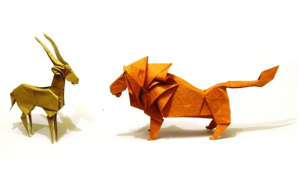 Origami Lion and Gazelle 3