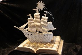 Sailing Home Book Sculpture by wetcanvas