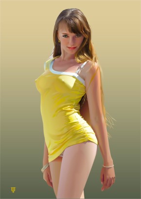 Female-in-cream-yellow by GraphicDream